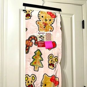 Hello Kitty Gingerbread COOKIE PINK THROW blanket